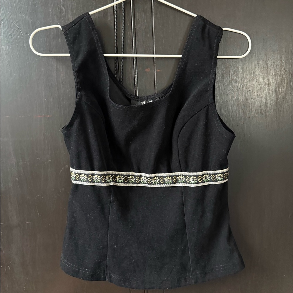 Vintage black velvet top